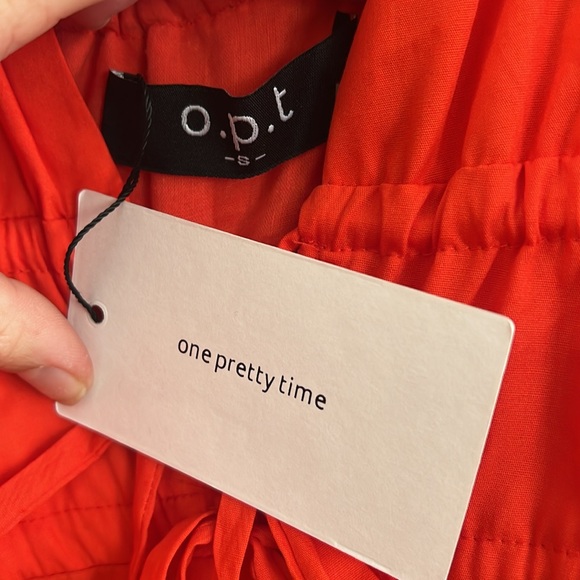NWOT O.P.T Raspberry Fallen Dress